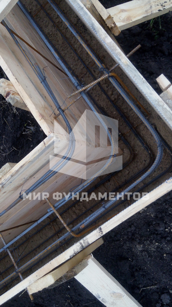 Угловое армирование Армирование ленточного фундамента